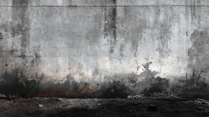Dirty city concrete wall, pollution stains, dark gradient at bottom, realistic street texture 
