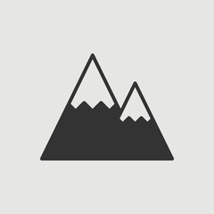 Vector Simple Isolated Mountains Icon