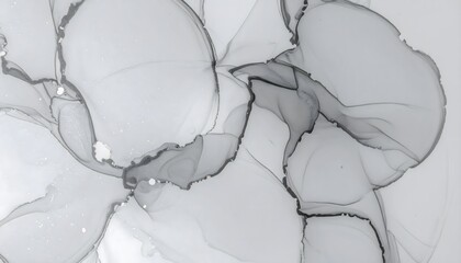 Abstract ethereal gray organic flowing forms