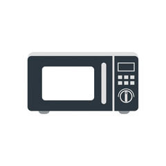 Obraz premium Black microwave oven with buttons.