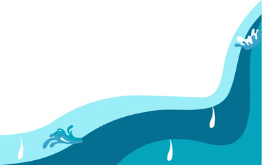 Obraz premium Blue Sea Water Corner