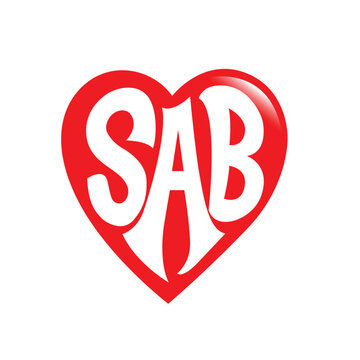 love sign letter SAB logo vector