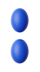 Two smooth blue ovals stacked vertically