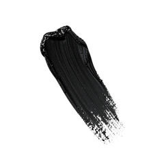 Wet black paintbrush stroke with texture