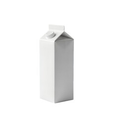 White Milk Carton With Cap Isolated