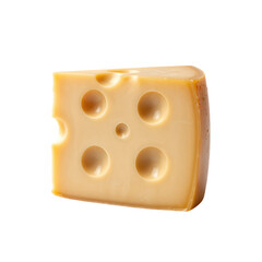 Yellow Swiss Cheese Slice With Holes