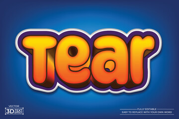 Tear  3D editable text effect
