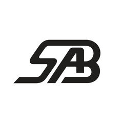 letter SAB logo monogram symbol vector