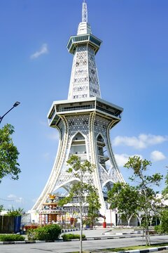 Kedah, Malaysia, December 3, 2025: MAHA Tower Langkawi &ndash; Modern Architectural Landmark Under Clear Skies