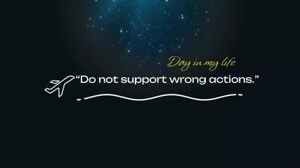 Inspirational quotes with paper plane and stars on dark background promoting positive life choices and decisions in elegant typography