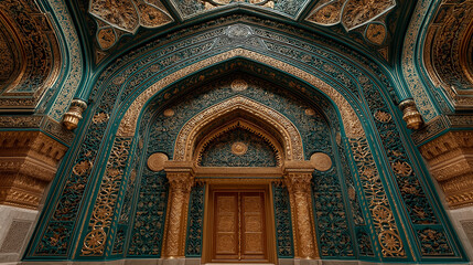 Fototapeta premium An extravagant archway in a sultan's palace
