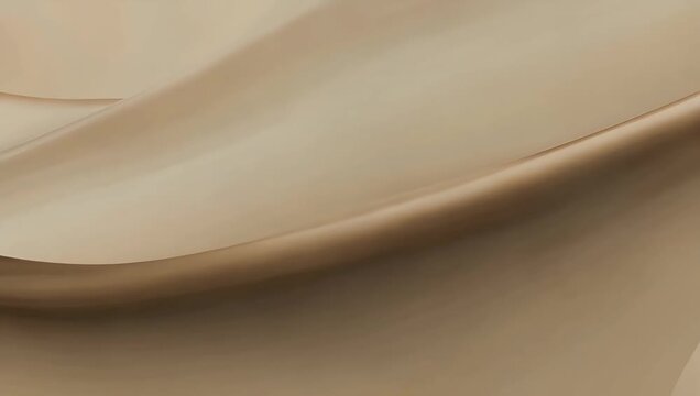 Abstract 4K resolution seamless loop background stock video featuring smooth beige gradient with elegant soft curves and subtle transitions between colors creating clean and sophisticated visual