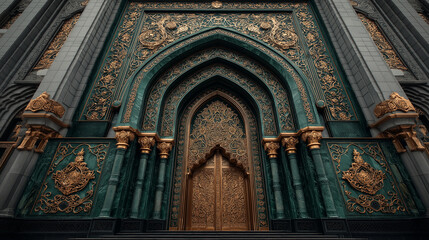 Obraz premium An extravagant archway in a sultan's palace