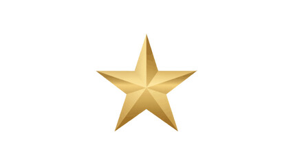 Obraz premium Golden Five Pointed Star Shape.