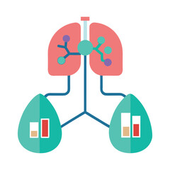 Artificial Biotech Lungs Connected To Oxygen Analysis