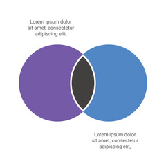 Modern Two Circle Venn Diagram Infographic Template