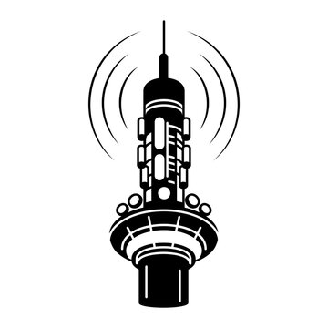 A doodle style illustration depicting a cb radio