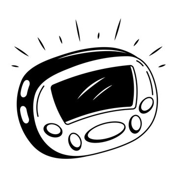A doodle style illustration depicting an intercom speaker