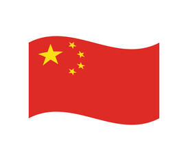 Waving flag of China national 
