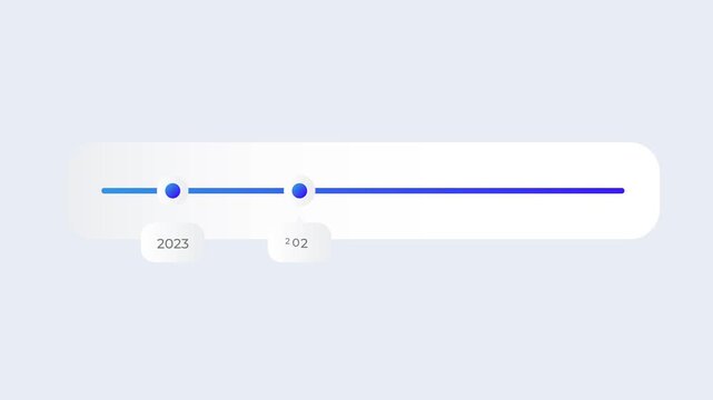 Animated Timeline Infographic with Four Progress Steps and Blue Accents