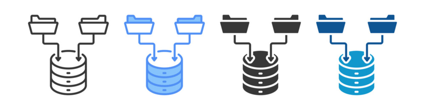 Ingestion Icon Set Multiple Style Collection