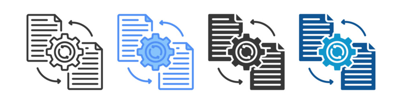 Preprocessing Icon Set Multiple Style Collection