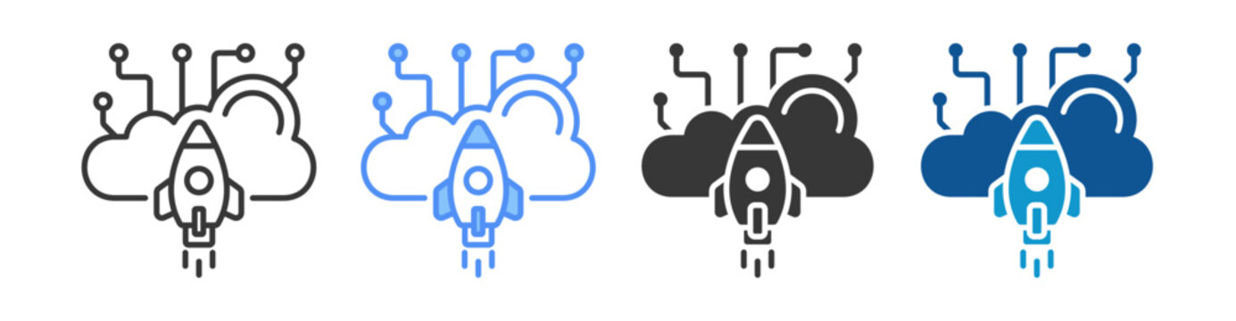 Deployment Icon Set Multiple Style Collection