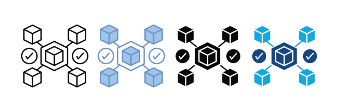 Data Modeling Icon Set Multiple Style Collection