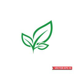 Green Leaf Trio Logo for Eco-Friendly Growth and Sustainability