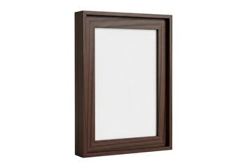 Fototapeta premium Ornate wooden mirror isolated on transparent background