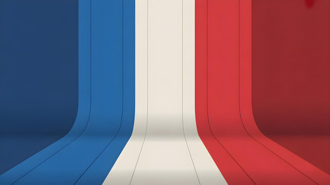Abstract Blue White Red Flag Color Gradient Background for National and Patriotic Design