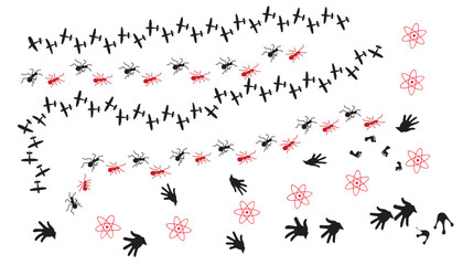 Various arrows designs isolated on white background