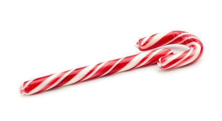 merry christmas stripped candie stick isolated on white background
