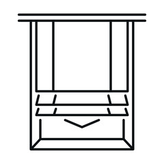 Curtains and blinds icon design in vector format for simple decor needs and visual communication