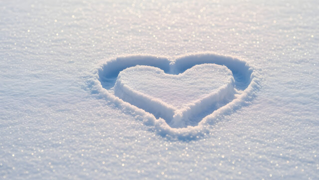 Heart in Snow &ndash; Winter Symbol of Love for Valentine&rsquo;s and Lifestyle Projects