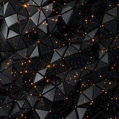 Fototapeta premium Polished black 3d triangles high resolution picture