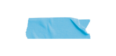 Light blue masking tape, plastic scotch, on a transparent background.