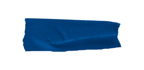 Blue masking tape, plastic scotch, on a transparent background.