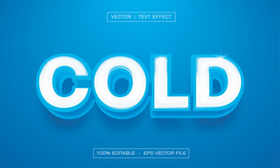 Cold text effect with blues style