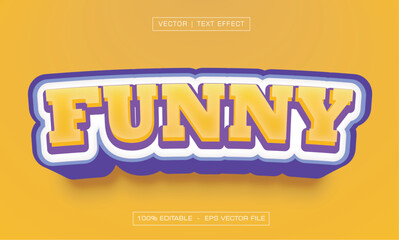 Funny text effect with 3D style