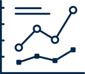 Line Chart Icon for Data Analysis and Business Trends