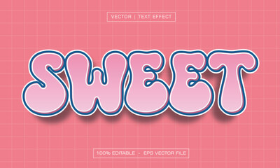Pink text sweet text effect