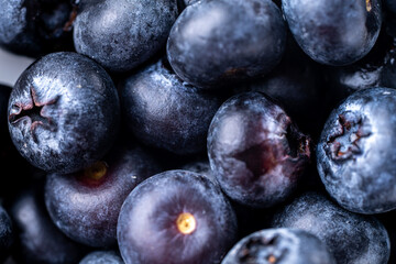 Close-up of blueberries. Background with blueberry texture.