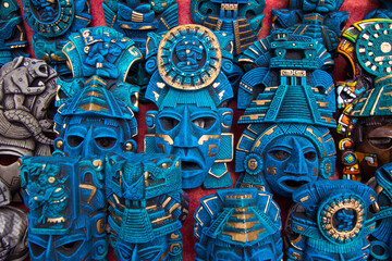 Mayan blue stone mask crafts 2