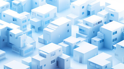 Abstract Cityscape of Cubes