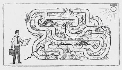 Business Journey Through Maze of Challenges Toward Success