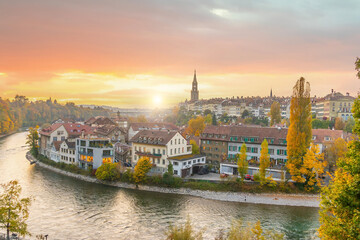 Fototapeta premium Bern city skyline, cityscape of Switzerland