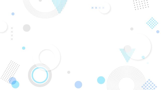 abstract geometric motion background in light blue on white, clean corporate design, 4k 16:9