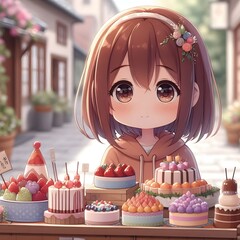 A girl obsessed with cake.