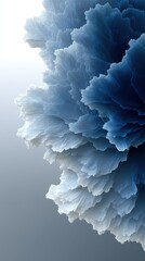 Blue flower with white petals close up shot of vibrant blue flower displaying delicate white petals nature s beauty